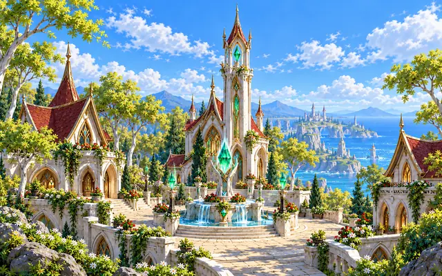 La Place de l'Épervier, flèches blanches et jardins du bois des Chants éternels